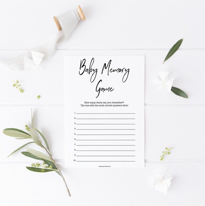 Baby Memory Game Printable Baby Shower Games Baby Items | Etsy