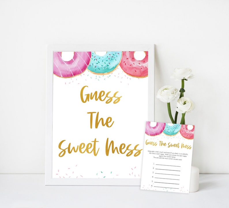 Guess the Sweet Mess Baby Shower Game Printable Baby Shower Etsy