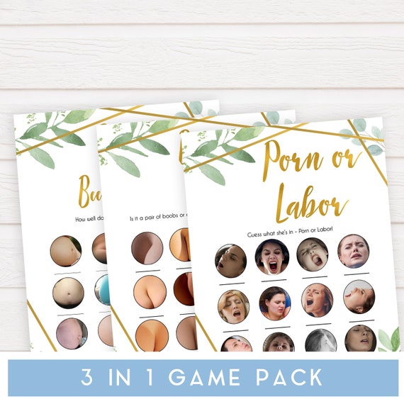 570px x 570px - 3 in 1 Porn or Labor, Boobs or Butt & Baby Bump Game, Printable Baby Shower  Games, Porn Labour, Labor Porn, Little Star Boobs or Butts GE1