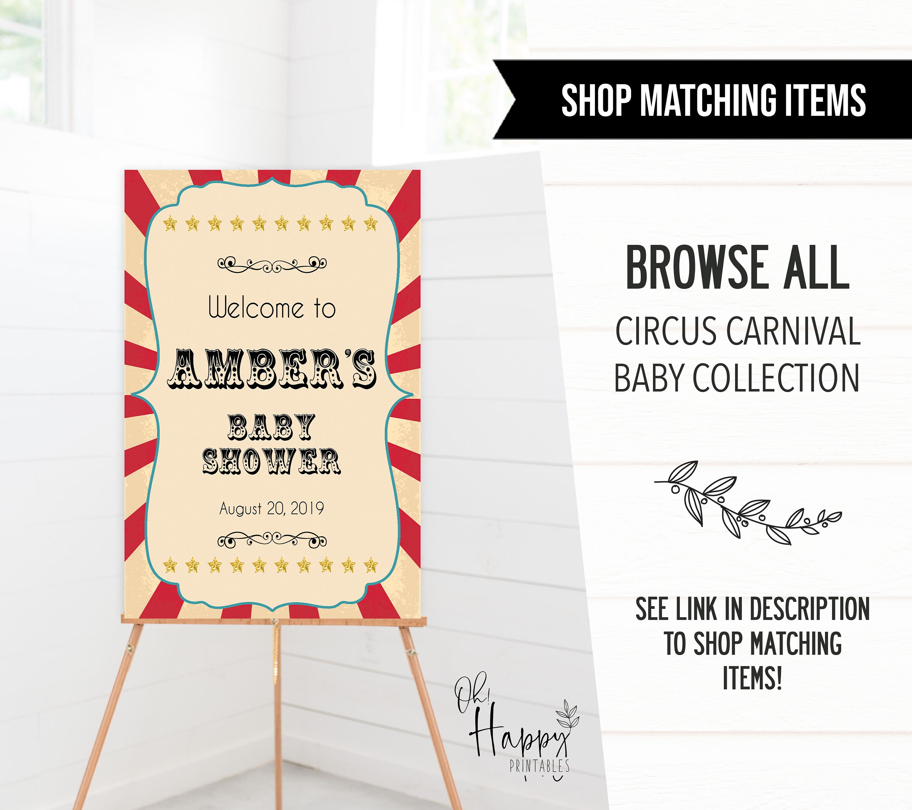 Carnival Baby Shower Nappy Thoughts Printable Baby Shower Etsy