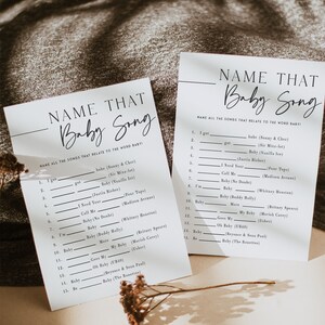 Name That Baby Song Printable Baby Shower Games EDITABLE - Etsy