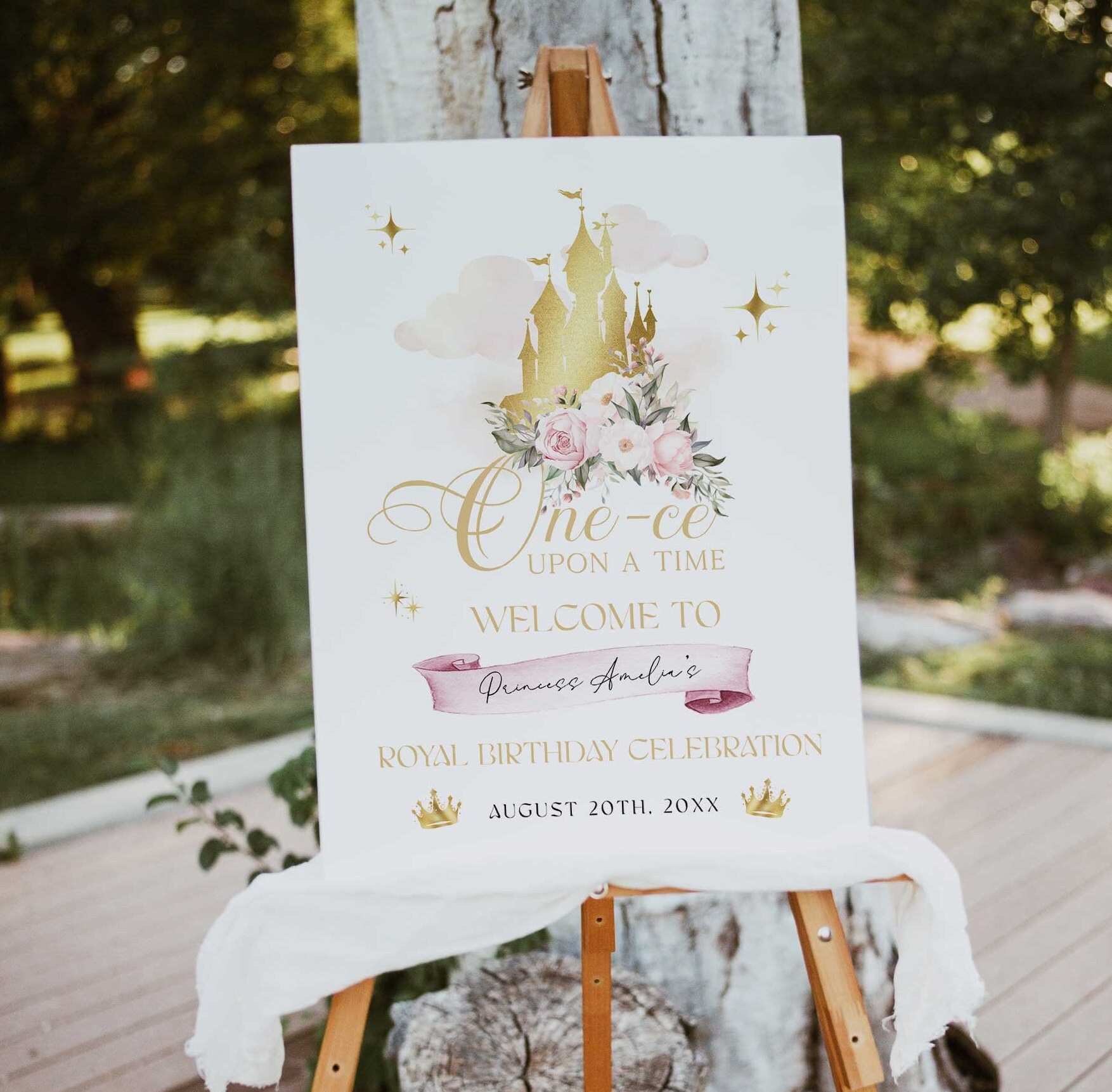 Princess Birthday Welcome Sign, Royal Celebration, Princess Birthday ...