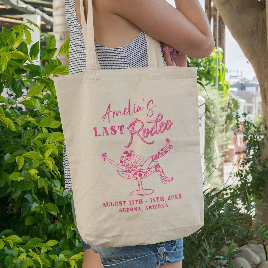 Last Rodeo Bachelorette Tote Bag, Let's Go Girl Bachelorette Party Bag ...