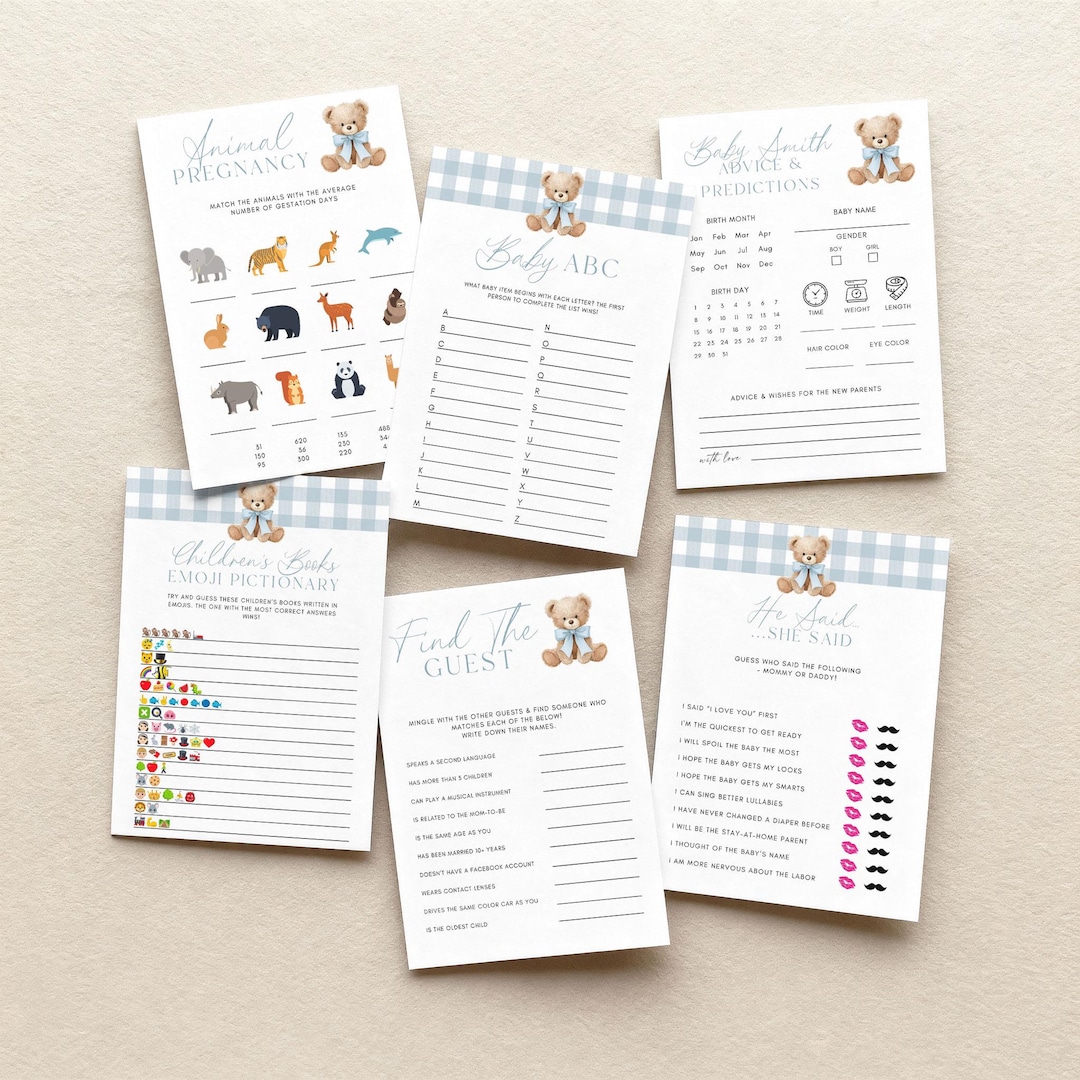 60 Gender Reveal Baby Shower Games, He or She Baby Shower Games ...