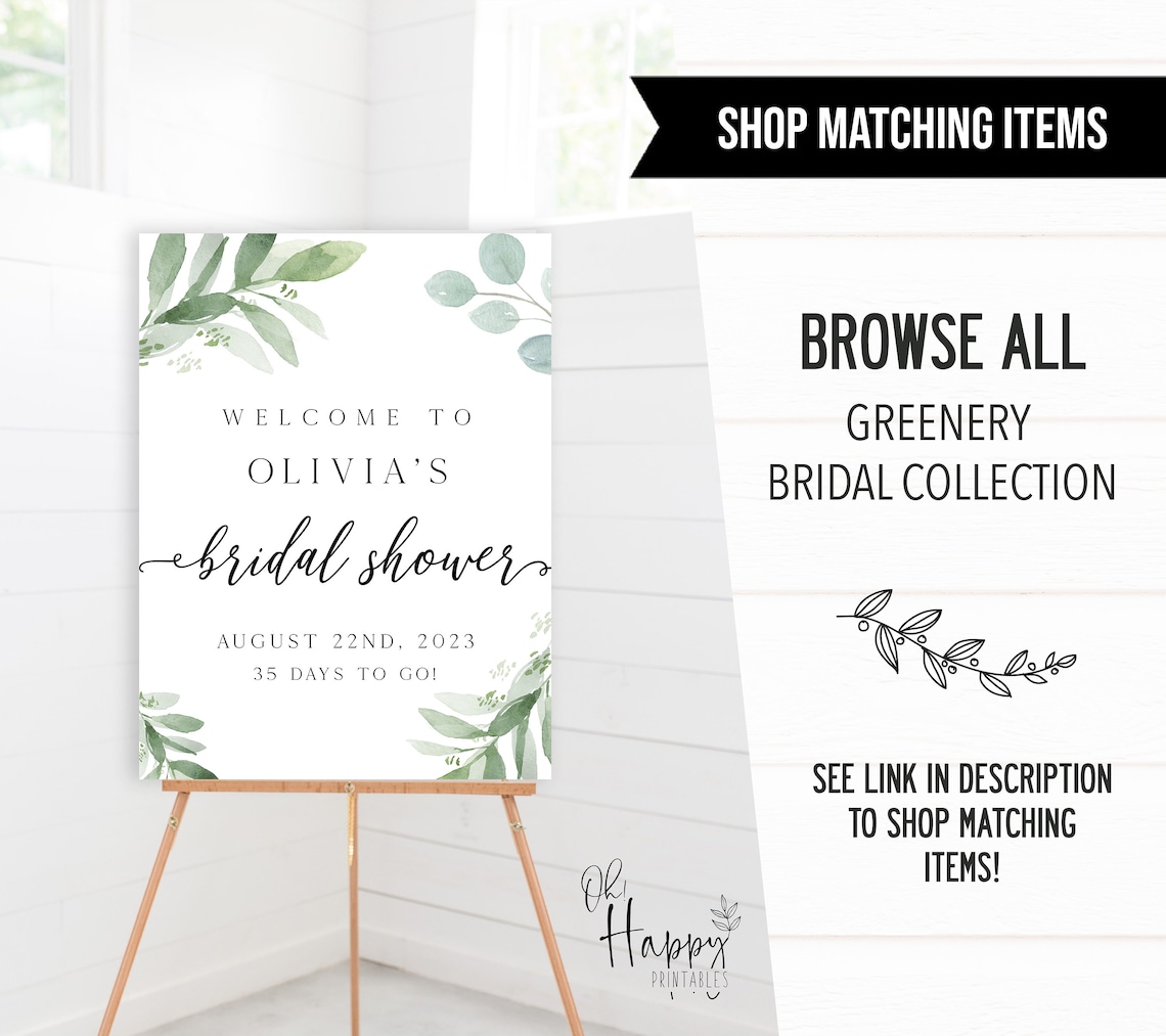 Greenery Cards &amp; Gifts Sign Cards and Gifts Greenery Bridal - Etsy