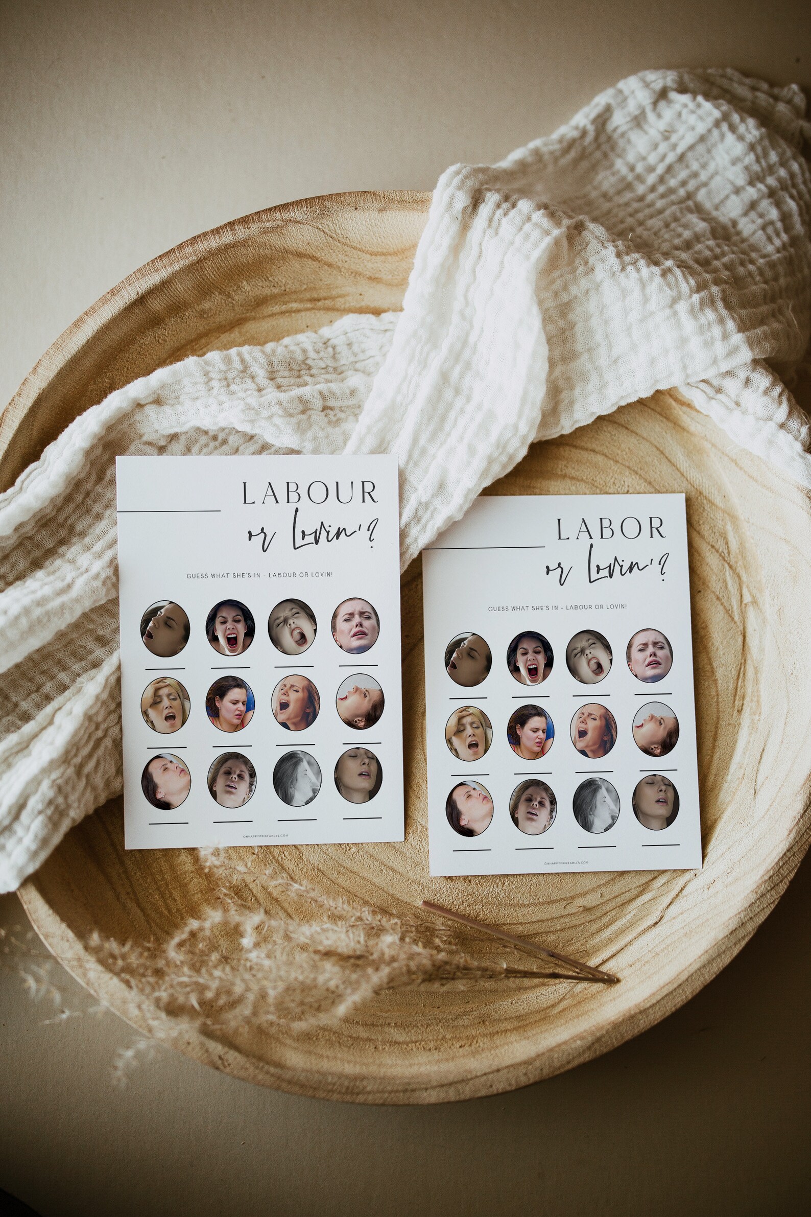 Labor or Lovin Baby Shower Game Printable Baby Shower Games Etsy