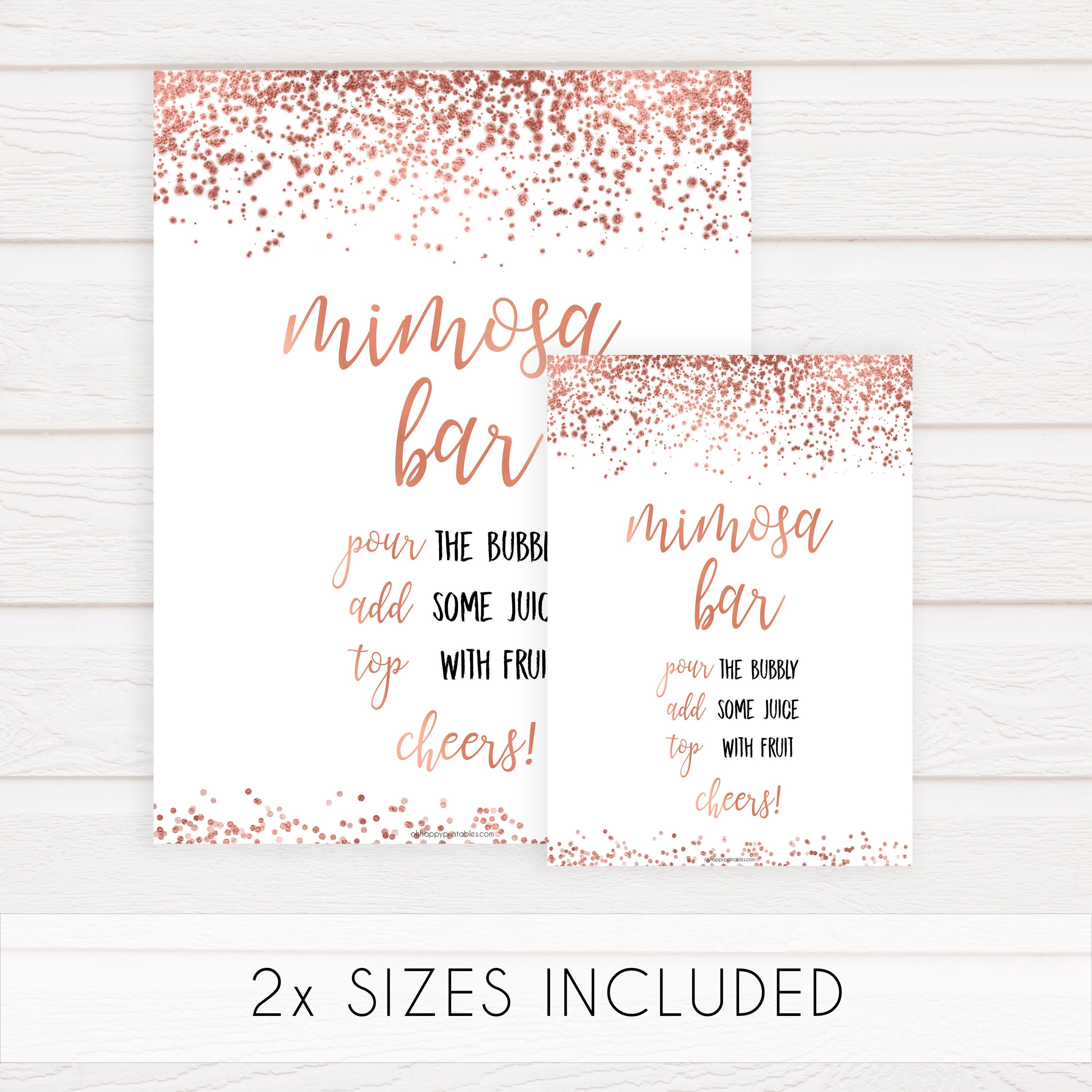 Rose Gold Mimosa Bar Sign Bridal Shower Signs Rose Gold - Etsy