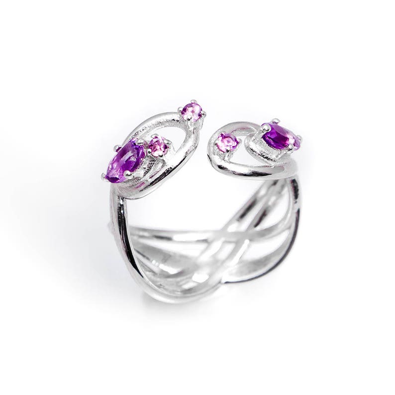 amethyst infinity ring