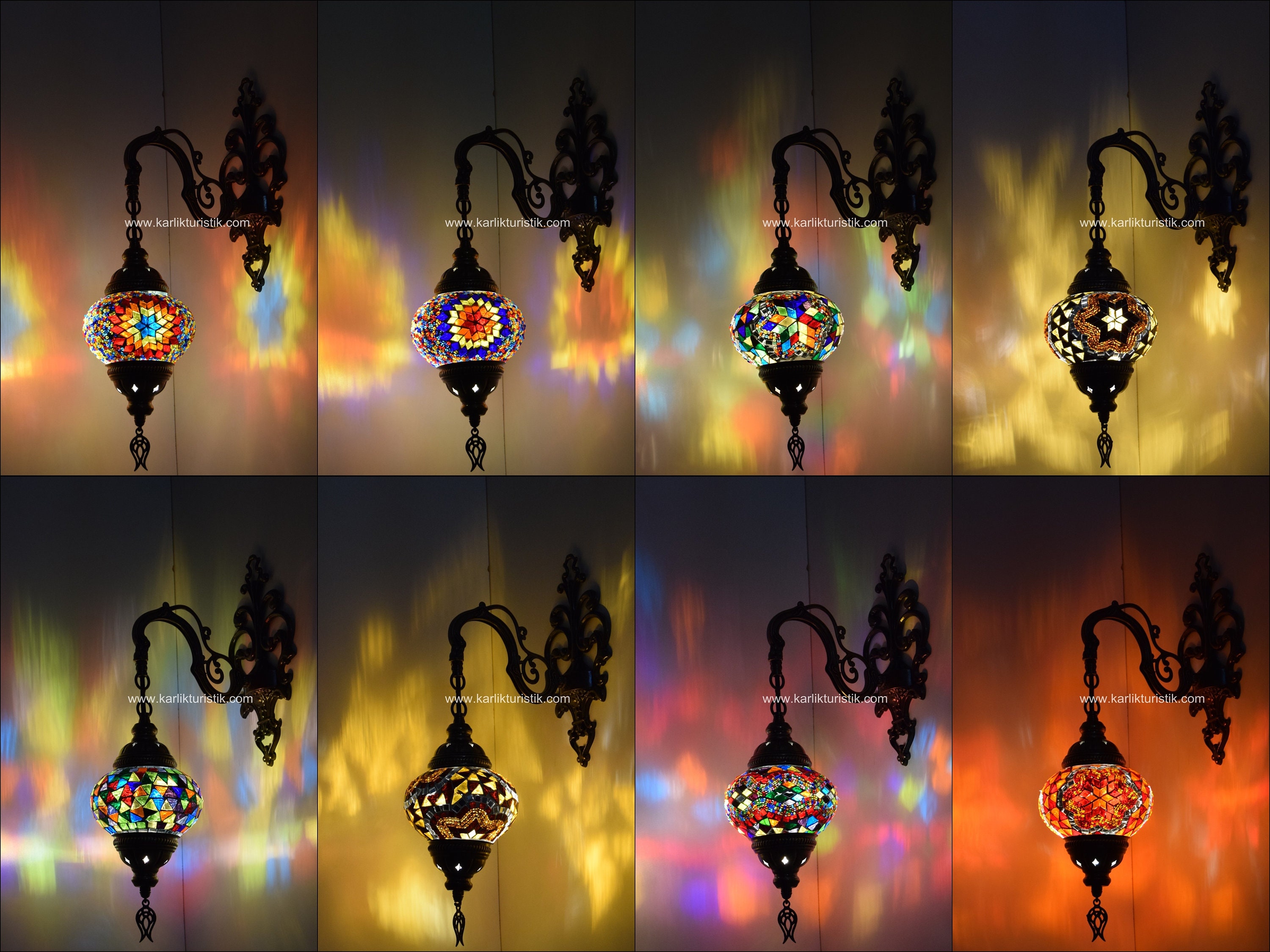 Applique murale simple, face cachée, appliques murales, abat-jour mural en mosaïque de verre, lampe de nuit en mosaïque turque, applique murale turque, expédition rapide