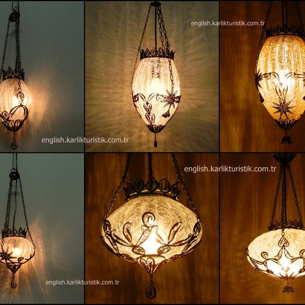 Handmade Vintage Style Authentic Unique Single Hanging Lamp Copper Filigree Pendant Light Turkish Ottoman Style Decorative Home Lights