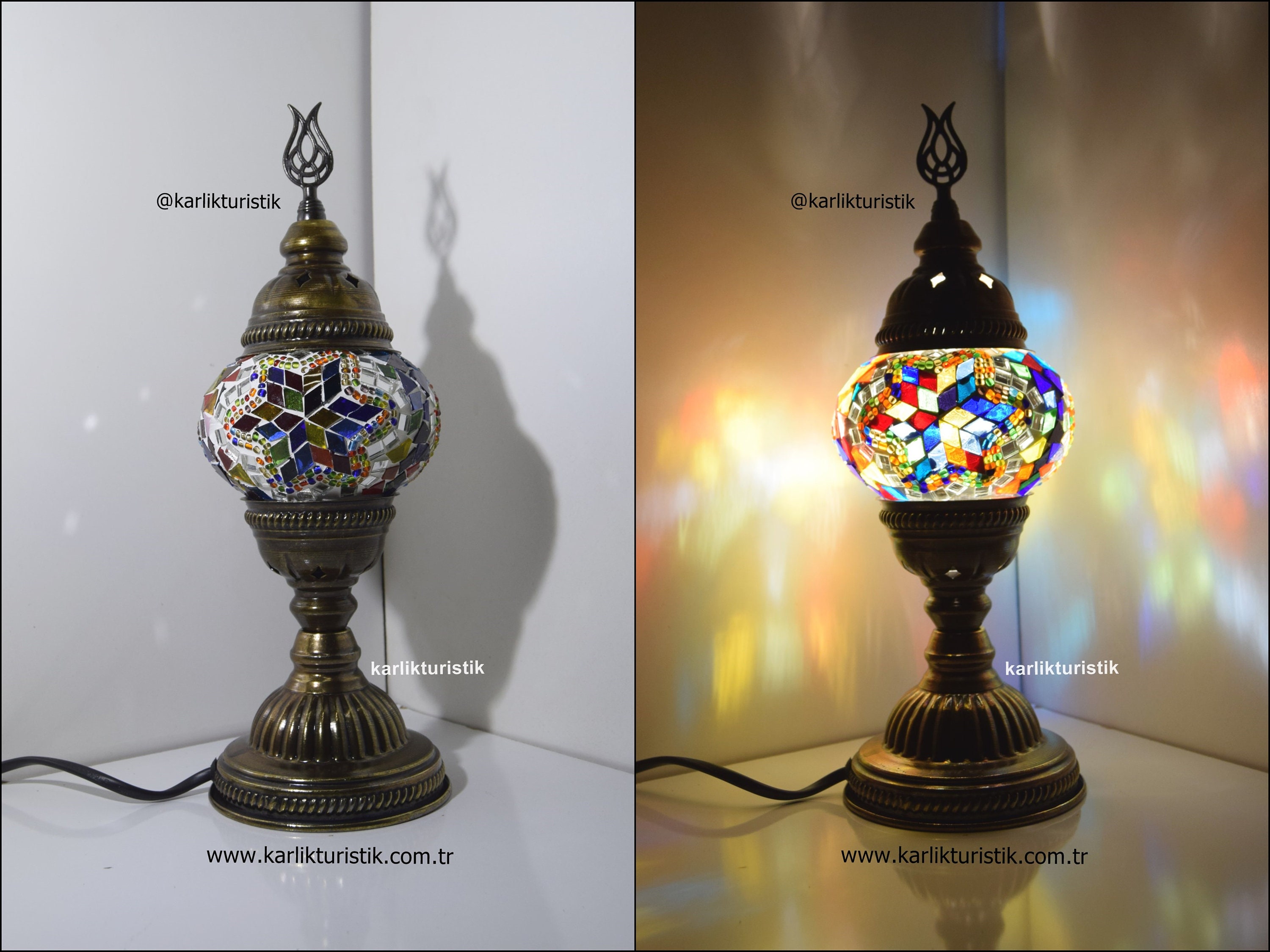 Mosaic Table Lamp Small ,turkish Mosaic Lamp, Turkish Lamp