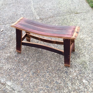 Wine Barrel Bench