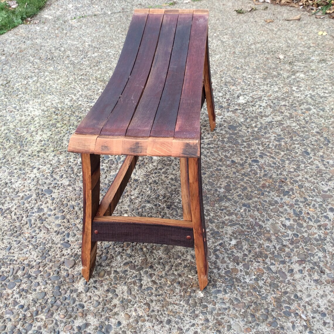 Wine Barrel Bench Etsy