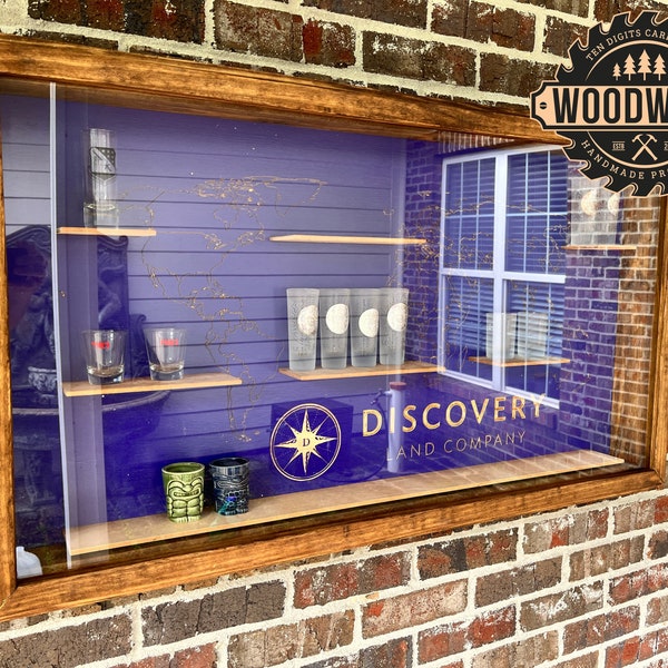 Shadow Box Shot Glass Display Etsy