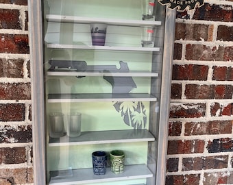 Med Glass Encased Custom Shadow Box Display Case w/ One Emblem (free personalization)