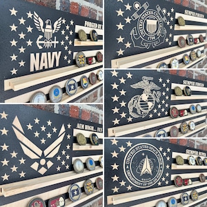 FREEDOM Series Military Service Challenge Coin Display Case