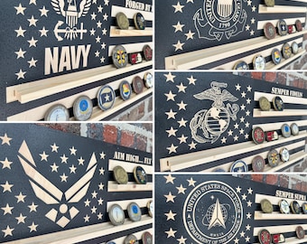 FREEDOM Series Military Service Challenge Coin Display Case