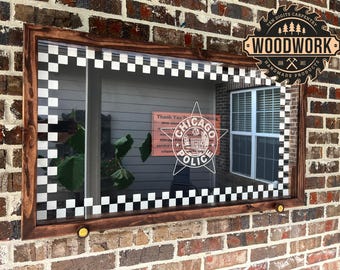 XL Glass Encased Custom Shadow Box (or Shot Glass) Display Case w/ Hinged Door