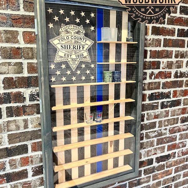 Shot Glass Shadow Box Etsy