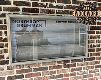 XL Glass Encased Custom Shadow Box (or Shot Glass) Display Case w/ Sliding Door