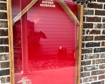 Uniform-XL Glass Encased Military Shadow Box w/ Splines to Secure Joints (does not include the flag)