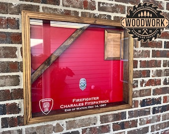 Custom (Med) Glass Encased Military Shadow Box w/ Splines to Secure Joints (does not include the flag)