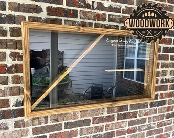 Large Glass Encased Military Shadow Box w/ Splines to Secure Joints (does not include the flag) for Burial Flag