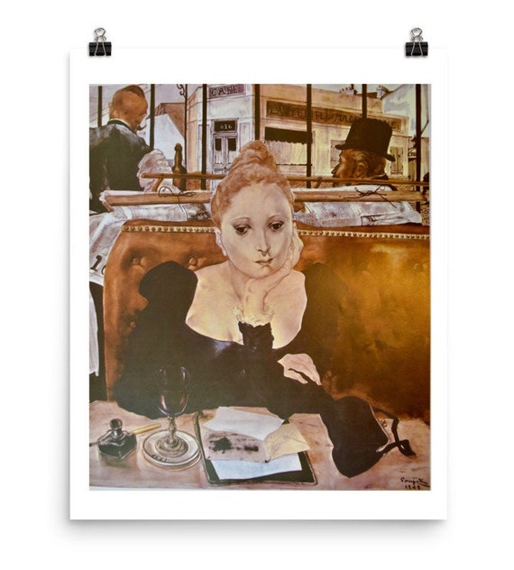 The Cafe Print by Tsugouharu Foujita Fine Art Giclee Wall Decor Modernist Japanese French Poster Matte Paper Gift for Art Lovers
