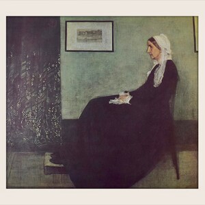 Vintage Art Print: Whistler&#39;s Mother by James Abbot McNeill Whistler (1871)