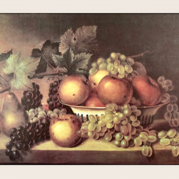 VTG Art Print, James Peale, Fruit, 1821, Color Plate of Oil on Canvas, American Art, Vintage Lithograph, Unframed Fine Art Print