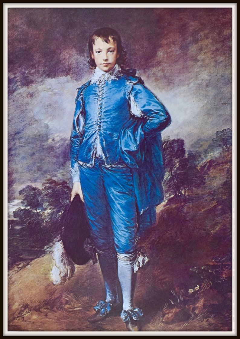 14x12 thomas gainsborough blue boy 1779 color plate etsy