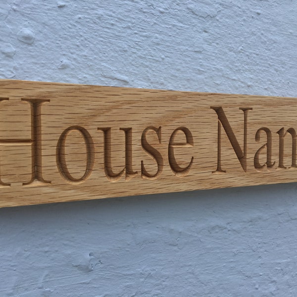 Oak House Sign / Wooden sign / Bespoke Sign / House Plaque / House Name Sign / Door Sign / House Number