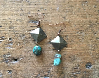 Turquoise Nuggets Earrings