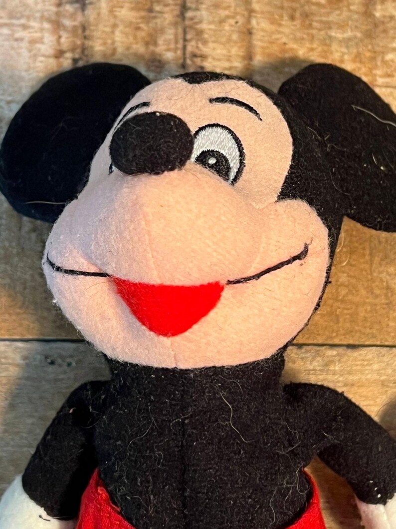 Vtg Mickey & Minnie Mouse Plush Lot – Classic Disney Stuffed Toys Pair image 5