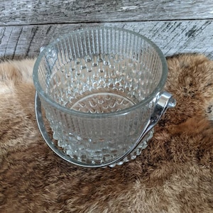 Vintage Small Glass Ice Bucket.