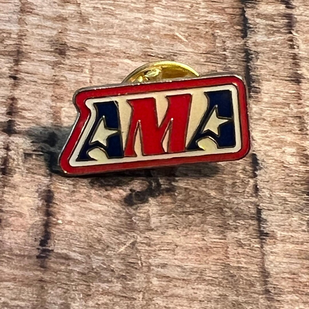 AMA Motorcycle Association Lapel Pin Red White Blue Enamel Badge - Etsy