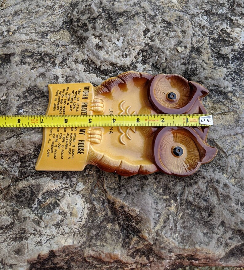 Vintage Ceramic Owl Spoon Rest Wall Hanger Kitchen Decor. Etsy