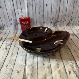 Vintage Ceramic Brown Ashtray