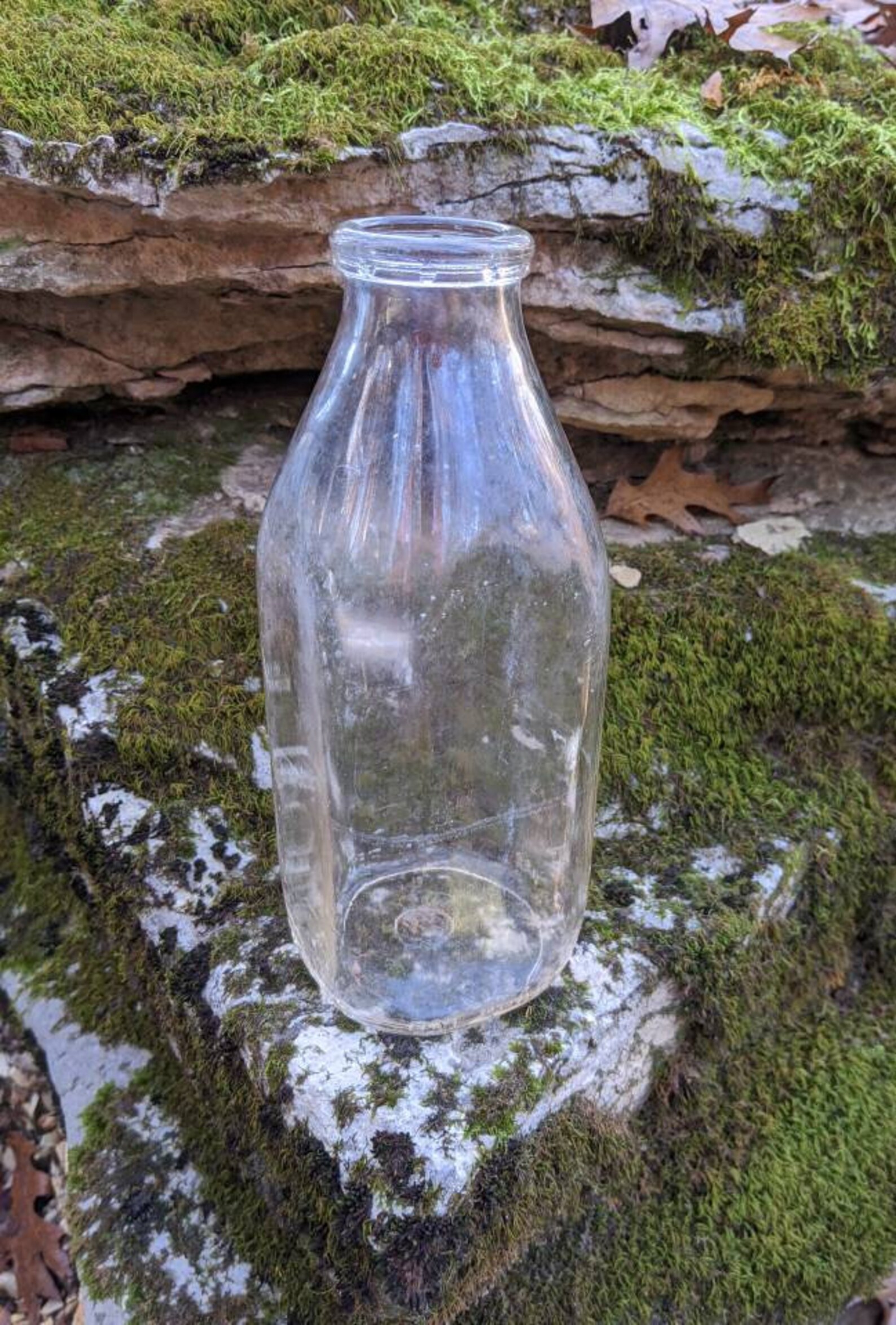 Vintage Glass Milk Bottle Etsy