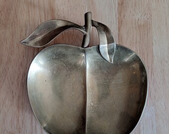 Vintage Brass Apple Nick Nac Holder
