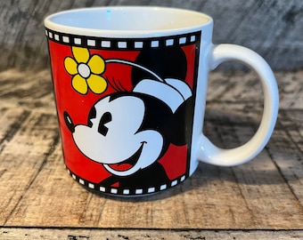 Walt Disney Mickey Mouse Filmstrip 14 oz Coffee Mug  Made in Japan