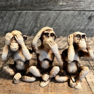 See No Evil, Hear No Evil, Speak No Evil Monkeys