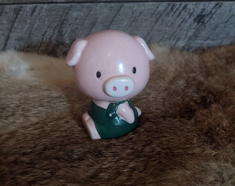 Vintage Small Ceramic Pig by Enesco 1984.