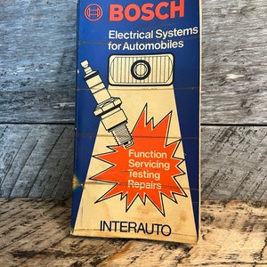 Vintage Bosch Electrical System for Automobiles Book
