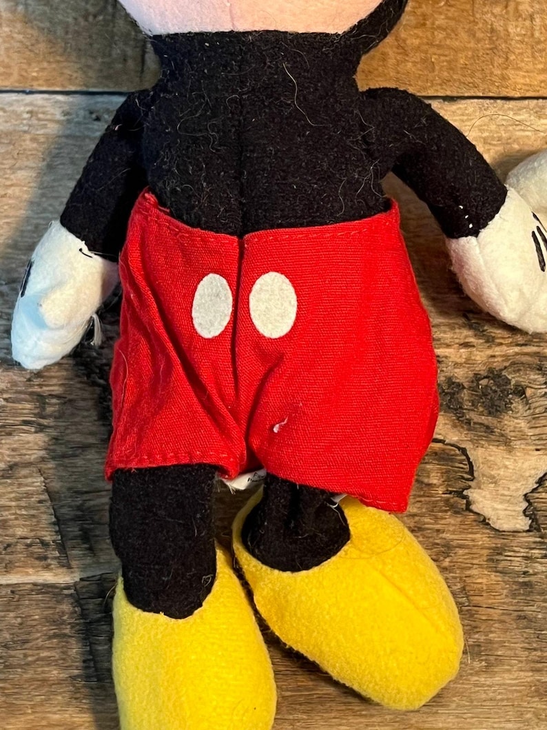 Vtg Mickey & Minnie Mouse Plush Lot – Classic Disney Stuffed Toys Pair image 6