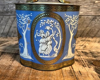 Vtg Bensons Old Home Kitchen Athenian Classic Tin Container