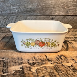 Vintage Corning Ware Spice Of Life Casserole Dish P-4-B 7 x 5 1/2 x 3&quot; No Lid