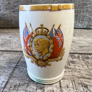 British Pottery Manufacturers Federation King George V Silver Jubilee Mug 1935