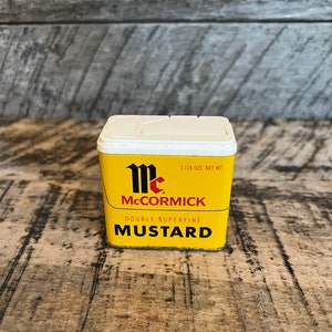 Mc Cormick Vintage Double Superfine Mustard 1-1/8 OZS NET WT Vintage Kitchen Decor
