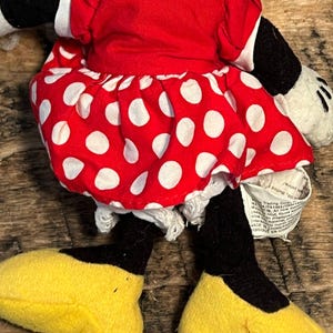 Vtg Mickey & Minnie Mouse Plush Lot – Classic Disney Stuffed Toys Pair image 8